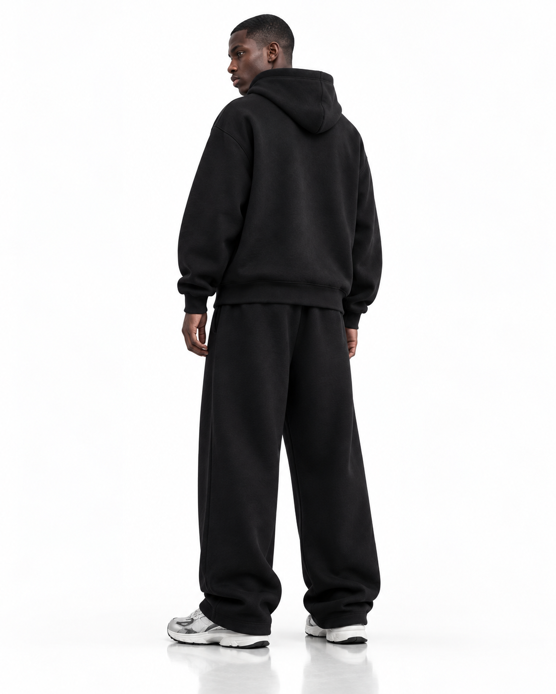 Ensemble hoodie oversize — Noir — dos