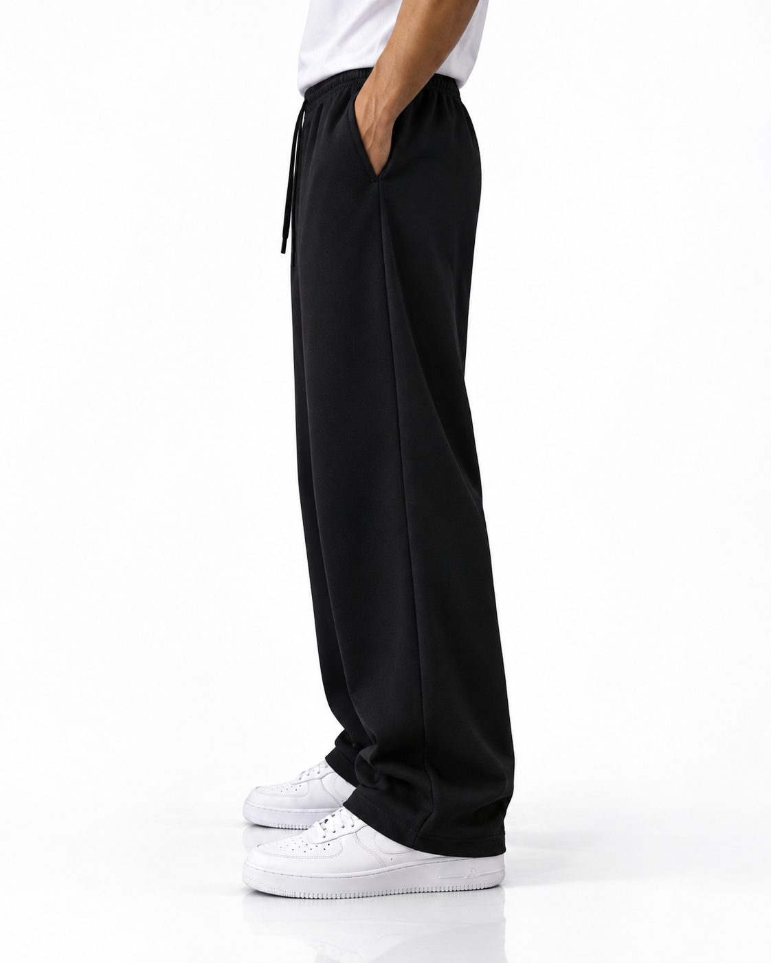 Pantalon ample — Noir — profil