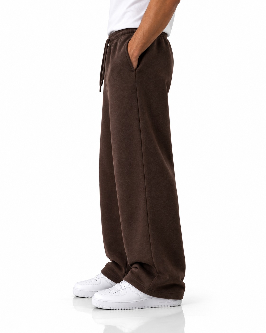 Pantalon ample — Marron — profil