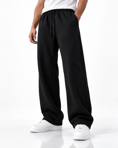 Pantalon ample — Noir — face